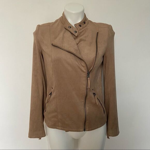 Adrienne Vittadini Faux Suede Moto Style jacket - Picture 13 of 15